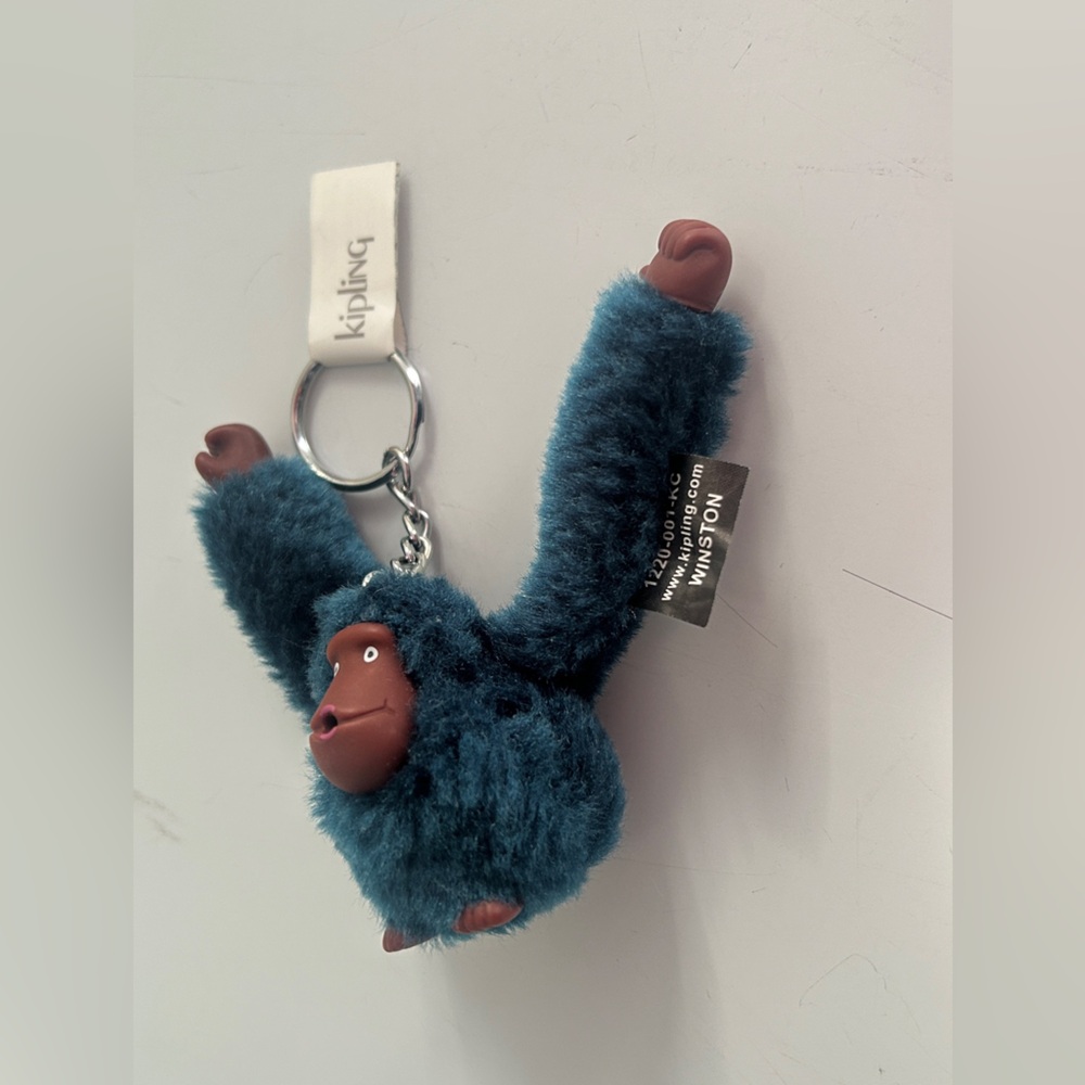 Kipling Teal Monkey Keychain - Picture 2 of 2